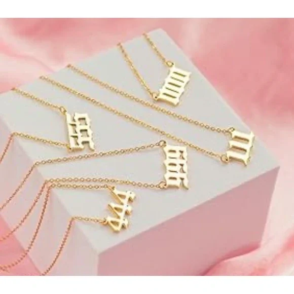 NWT SPIRITUAL YELLOW GOLD PLATED 555 ANGEL NUMBER NECKLACE, GIFT, PRESENT - Picture 6 of 13